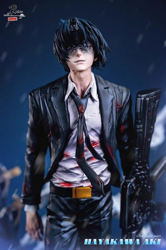 Chainsaw Man Aki Hayakawa Resin Statue 35 cm Rain Studio vista frontale
