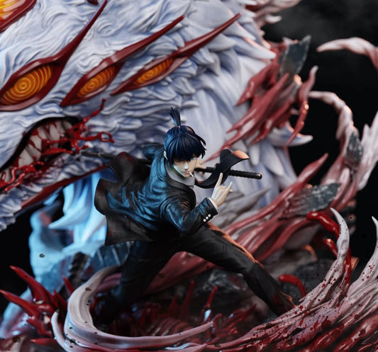 Chainsaw Man Aki Hayakawa & Fox Devil Resin Statue 1/6 con LED YY Studio