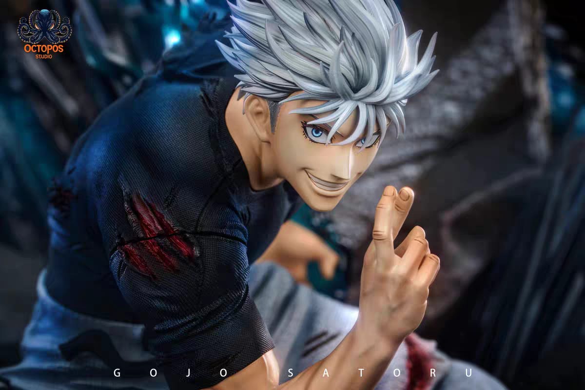 Jujutsu Kaisen Gojo Satoru limited resin statue – detail view, Octopus Studio Q4 2026
figureszone