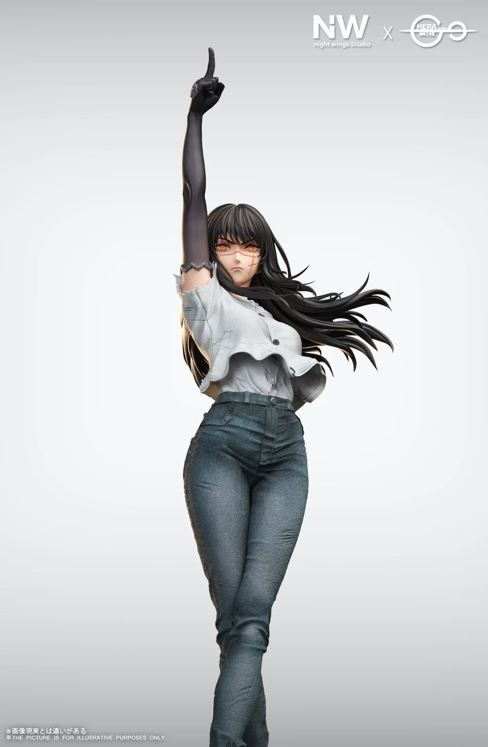 Chainsaw Man Yoru War Devil Night Wing × Hera Studio – Vista completa black pants version scala 1/4