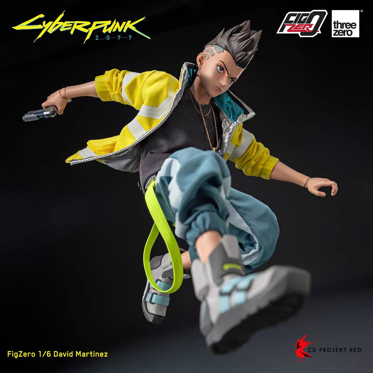 Statua David Martinez Cyberpunk Edgerunners Threezero scala 1/6 – dettaglio laterale

