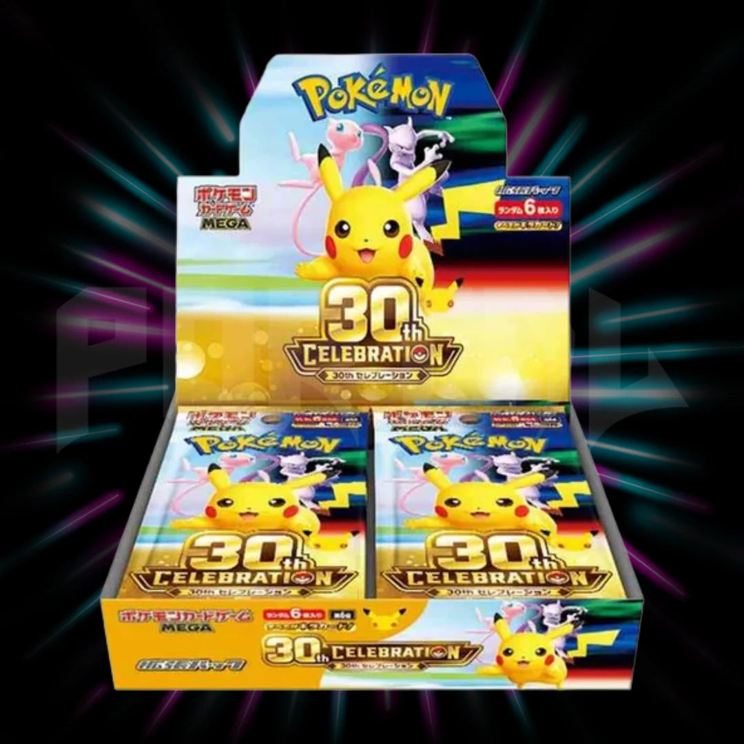 Pokémon TCG 30th Anniversary Celebration Booster Box M6A Japan Sealed – Display con buste singole Pikachu Mewtwo Mew