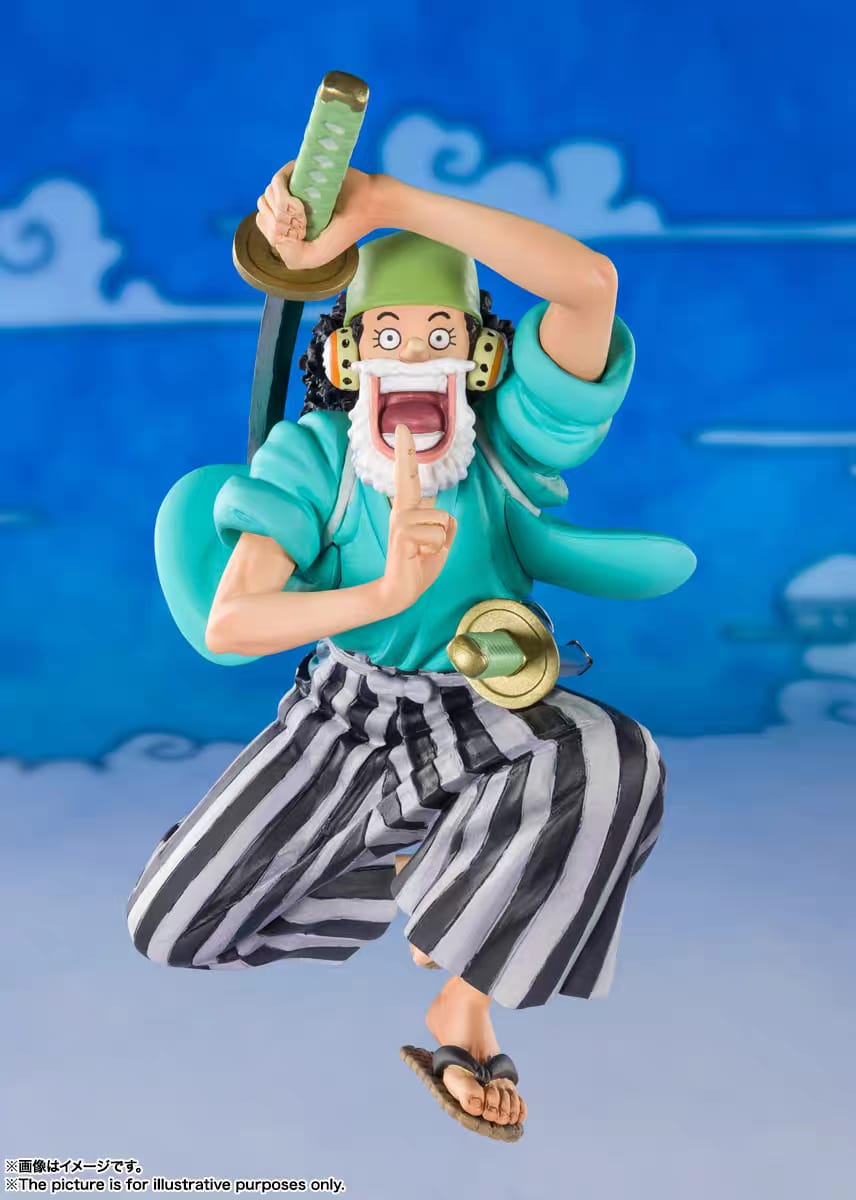 Bandai FiguartsZERO One Piece Usopp Wano Country vista frontale