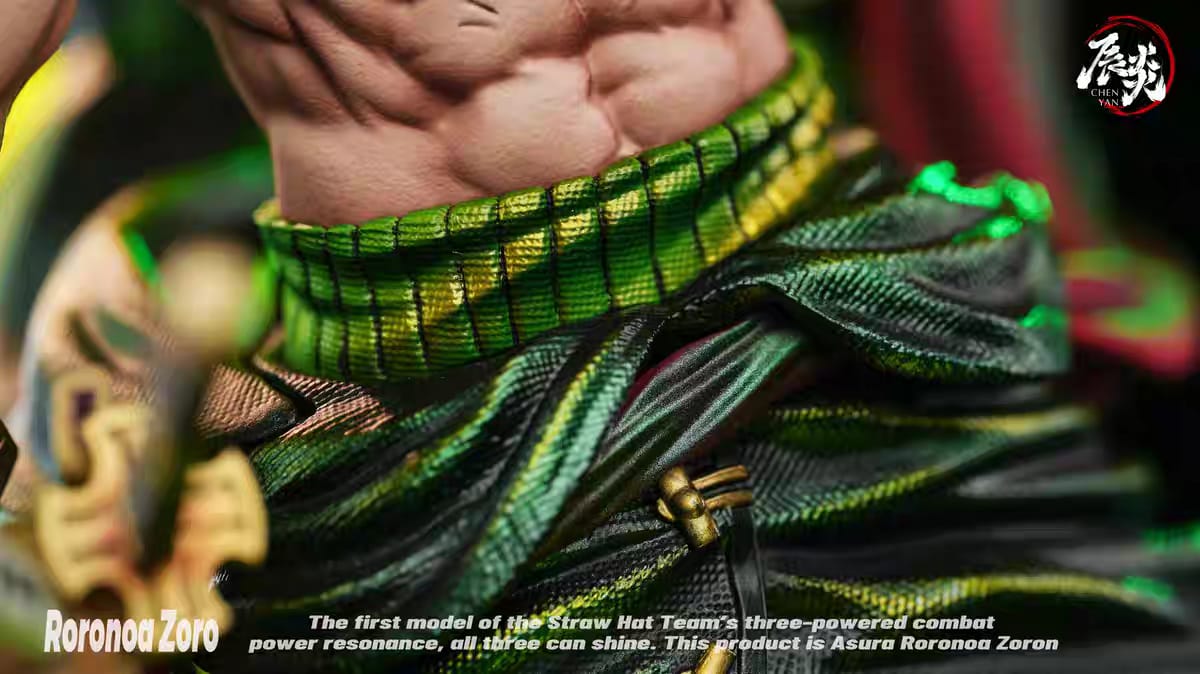 Dettagli scultura Chen Studio Roronoa Zoro One Piece