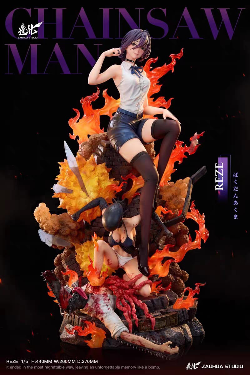 Pre-Order Chainsaw Man Reze vs Denji Resina Statue 1/5 Scale – Zahoua Studio