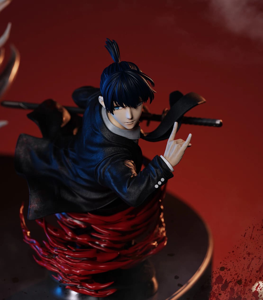 Chainsaw Man Aki Hayakawa & Fox Devil Resin Statue 1/6 con LED YY Studio