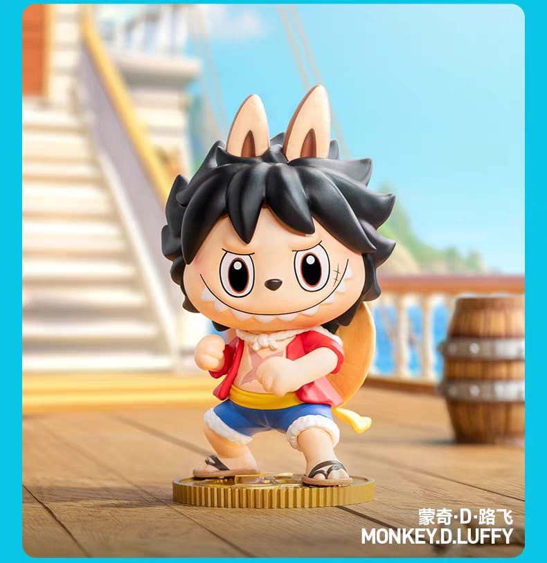 Pop Mart Labubu × One Piece – Mini Figures Luffy, Zoro, Sanji, Nami, Sabo, Law & Franky