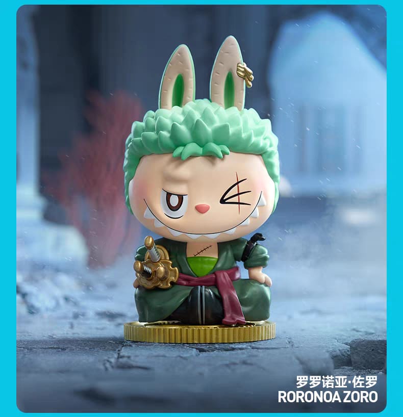 Pop Mart Labubu × One Piece – Mini Figures Luffy, Zoro, Sanji, Nami, Sabo, Law & Franky