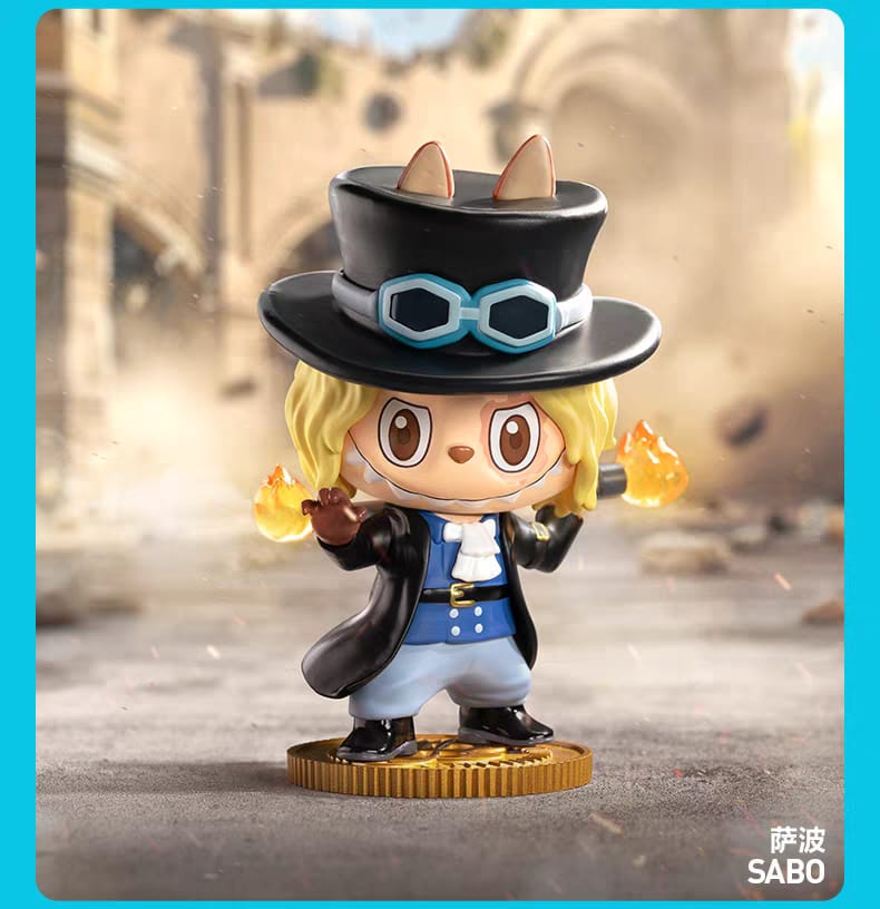 Pop Mart Labubu × One Piece – Mini Figures Luffy, Zoro, Sanji, Nami, Sabo, Law & Franky