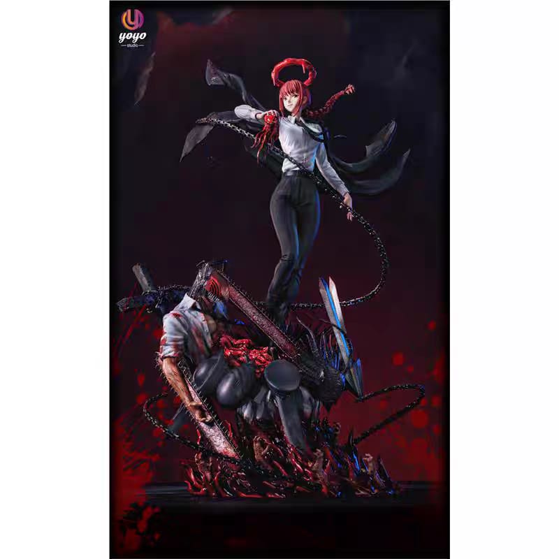 Statua in Resina Limitata – Makima vs Denji (Chainsaw Devil & Samurai Sword) – YOYO Studio | In Stock