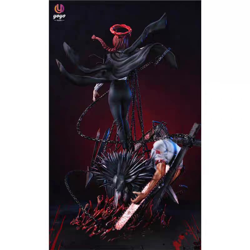 Statua in Resina Limitata – Makima vs Denji (Chainsaw Devil & Samurai Sword) – YOYO Studio | In Stock