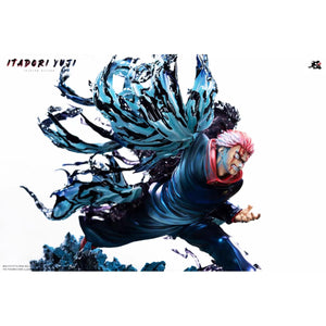 Pre Order – Yuji Itadori Black Flash Statue in Resina – YY Studio Jujutsu Kaisen