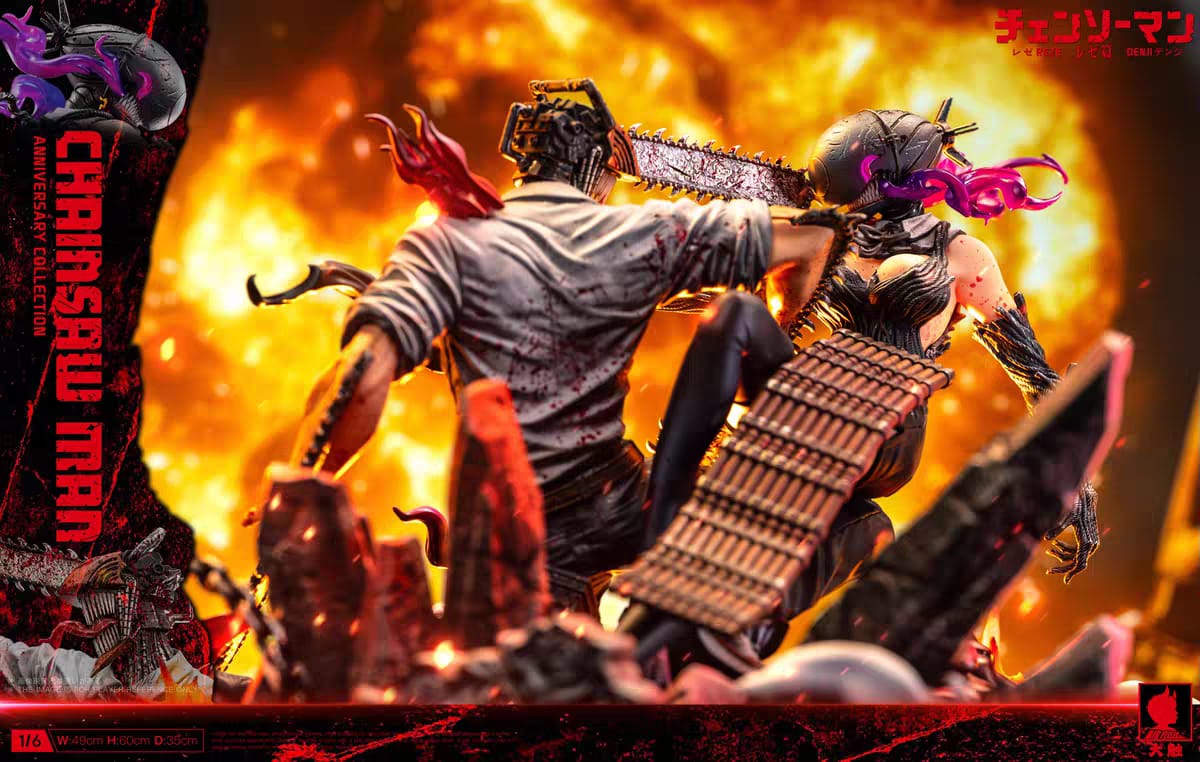 Pre Order Chainsaw Man Reze VS Denji Resin Big Feeler Studio Limited 99Pcs