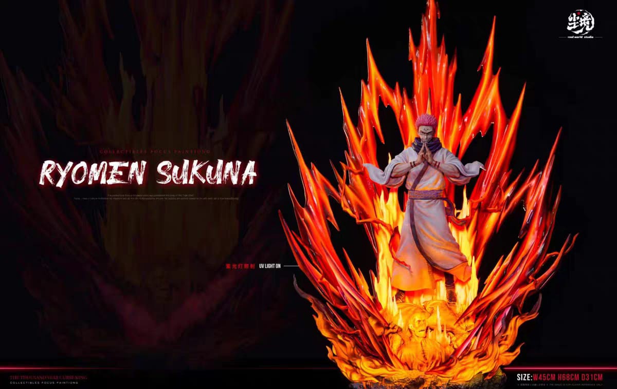Pre-Order Ryomen Sukuna Jujutsu Kaisen Resin Statue - Real World Studio