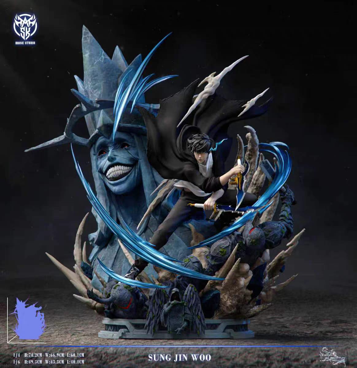 Pre-Order Solo Leveling Sung JinWoo vs Absolute Being Resin Statue - Mask Studio 1/4 & 1/6