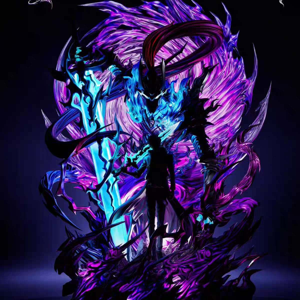 Pre Order Solo Leveling Sung Jin-Woo King of Shadows & Igris – Jingying Studio Resin Statue