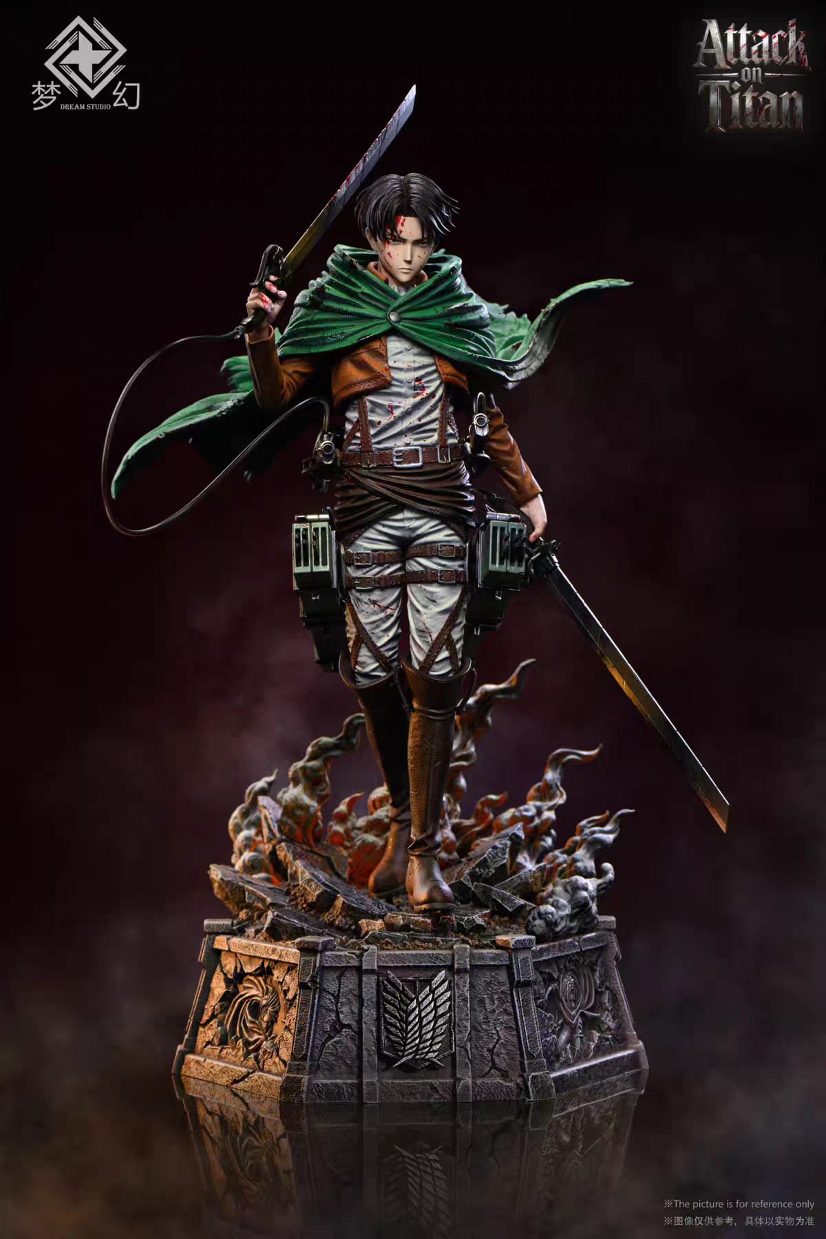 Ataque a los Titanes Levi Ackerman – Estatua de resina Dream Studio 1/6 Limitada 168 piezas