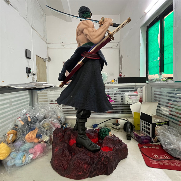 One Piece Roronoa Zoro XL Selection 1/3 – Statua 70cm Doppia Testa