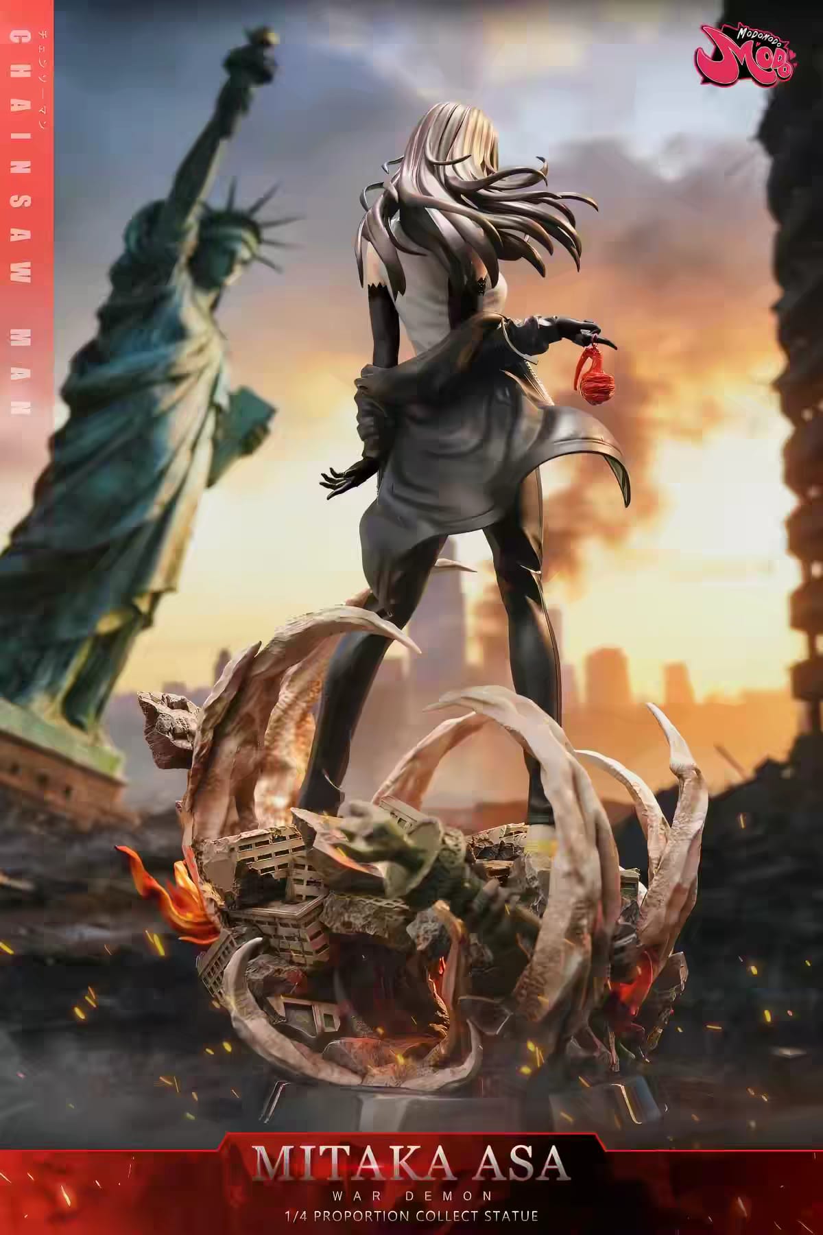 Pre Order Chainsaw Man Asa Mitaka & Yoru War Devil Resin Limited Edition Modomodo Studio