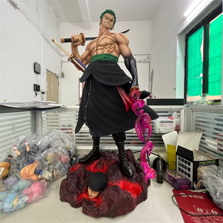 One Piece Roronoa Zoro XL Selection 1/3 – Statua 70cm Doppia Testa
