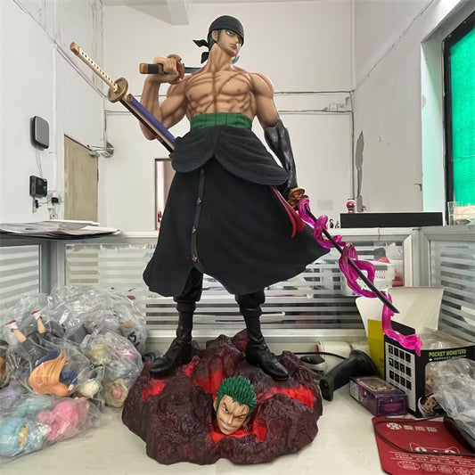 One Piece Roronoa Zoro XL Selection 1/3 – Statua 70cm Doppia Testa