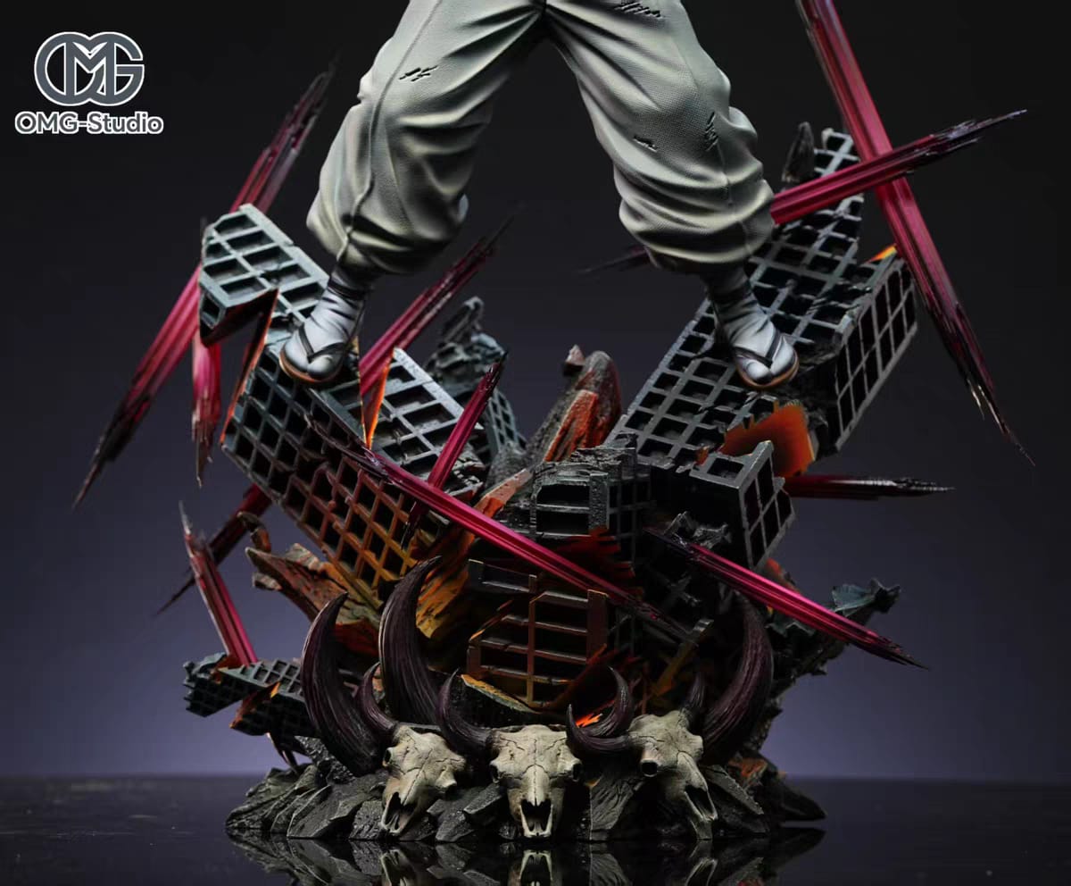 Statua resina Ryomen Sukuna Jujutsu Kaisen posa dinamica da battaglia – OMG Studio premium collectible