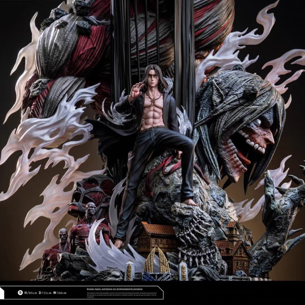 Eren Jaeger Founder Titan resin statue detailed close up Attack On Titan collectible figure