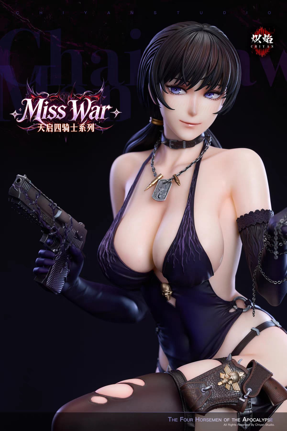 Chainsaw Man Yoru War Devil statue detailed face and outfit resin collectible