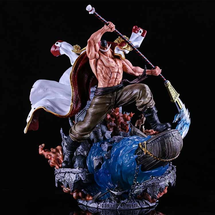 Statua Edward Newgate Barbabianca XL Selection Maximum Scene 40 cm JM Studio vista frontale completa su FiguresZone