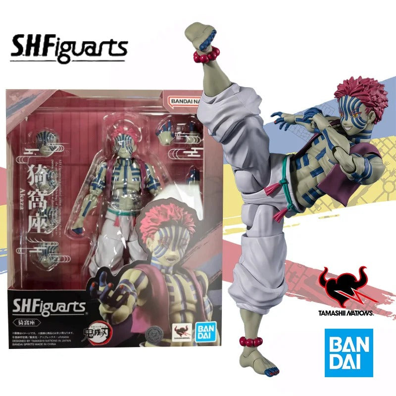 Bandai S.H. Figuarts Demon Slayer Akaza Terza Luna Crescente Con Accessori
