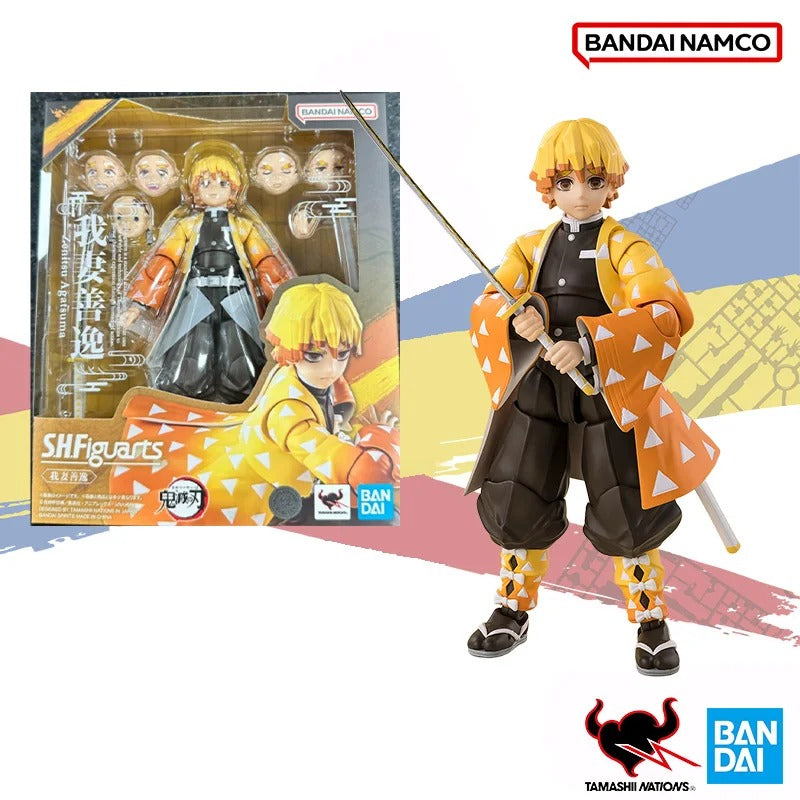 Action figure Bandai S.H. Figuarts Demon Slayer Zenitsu Agatsuma con accessori