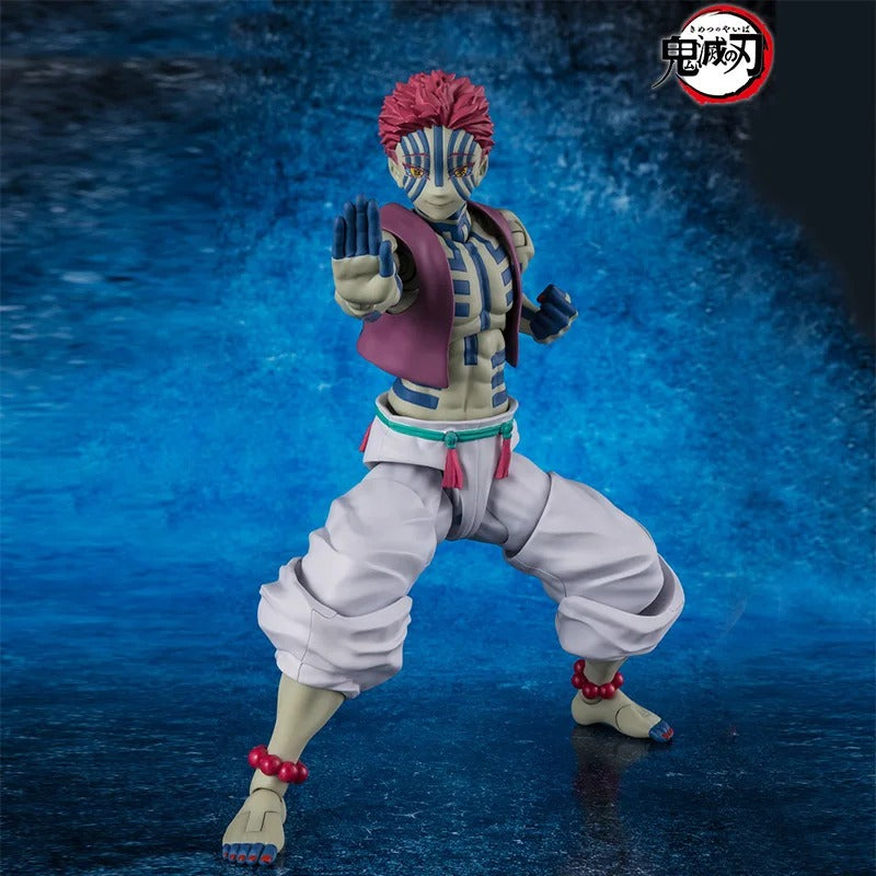 Bandai S.H. Figuarts Demon Slayer Akaza Terza Luna Crescente Con Accessori