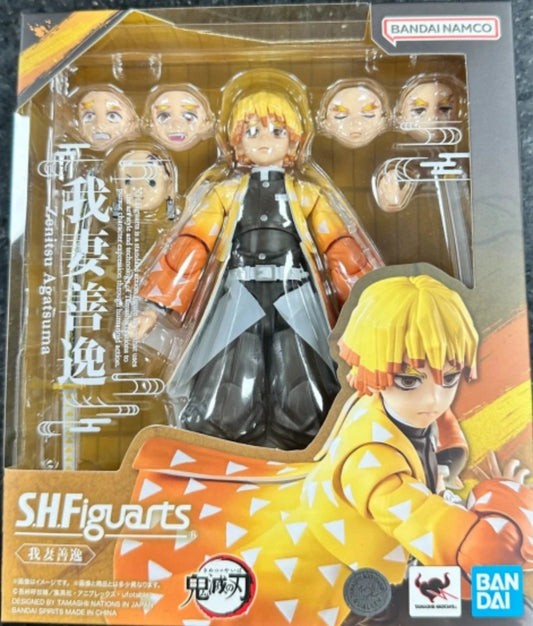 Action figure Bandai S.H. Figuarts Demon Slayer Zenitsu Agatsuma con accessori