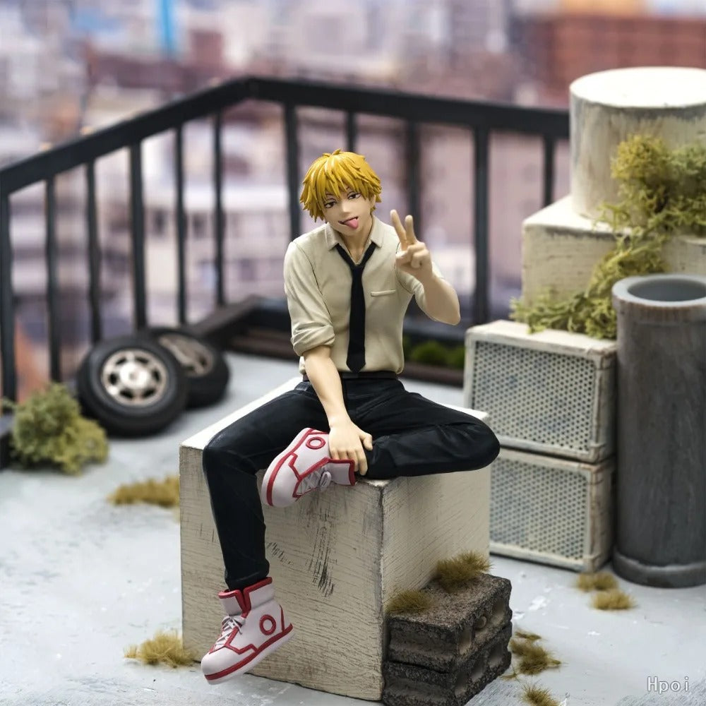 Figura Chainsaw Man SEGA Goods Denji PM Perching 14 cm da collezione