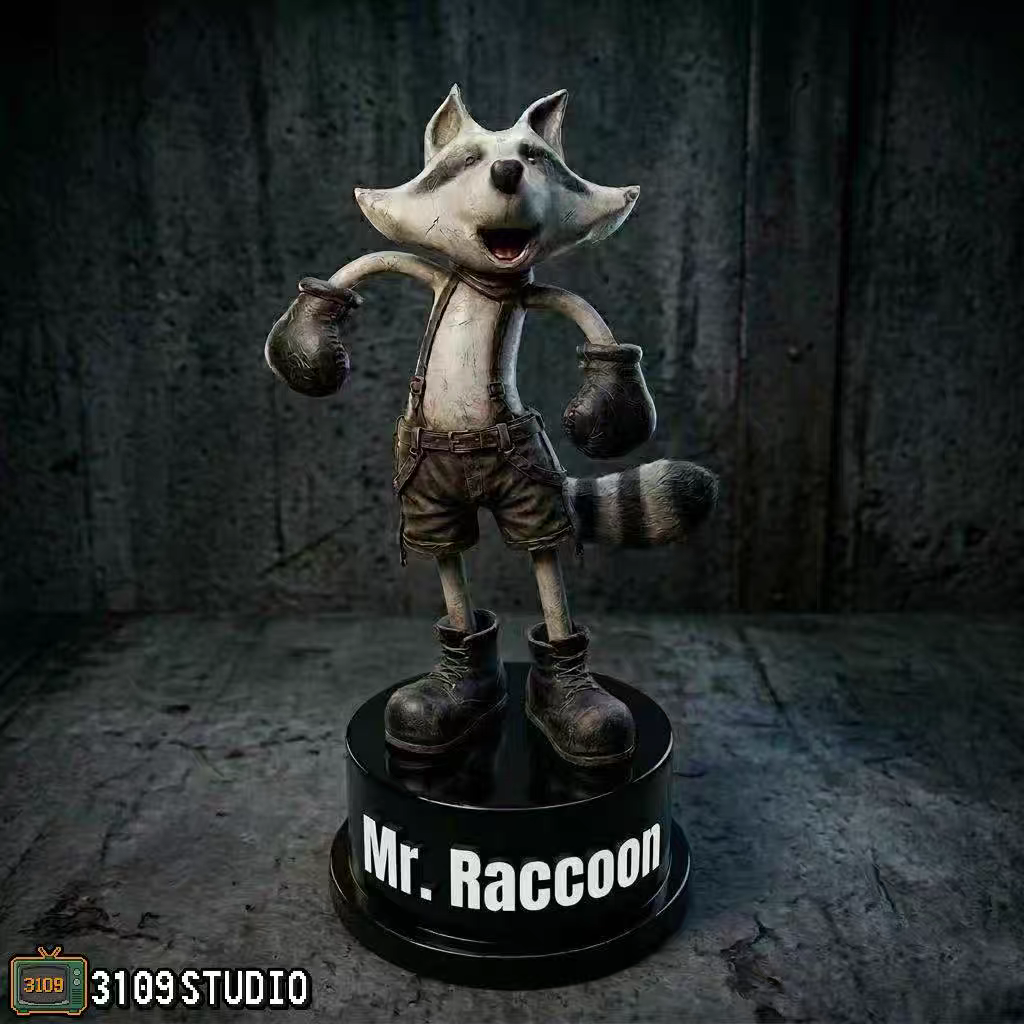 Pre Order Resident Evil 9 Leon Kennedy e mr. Racoon Resin 1/4 – 3109 Studio Limited Edition