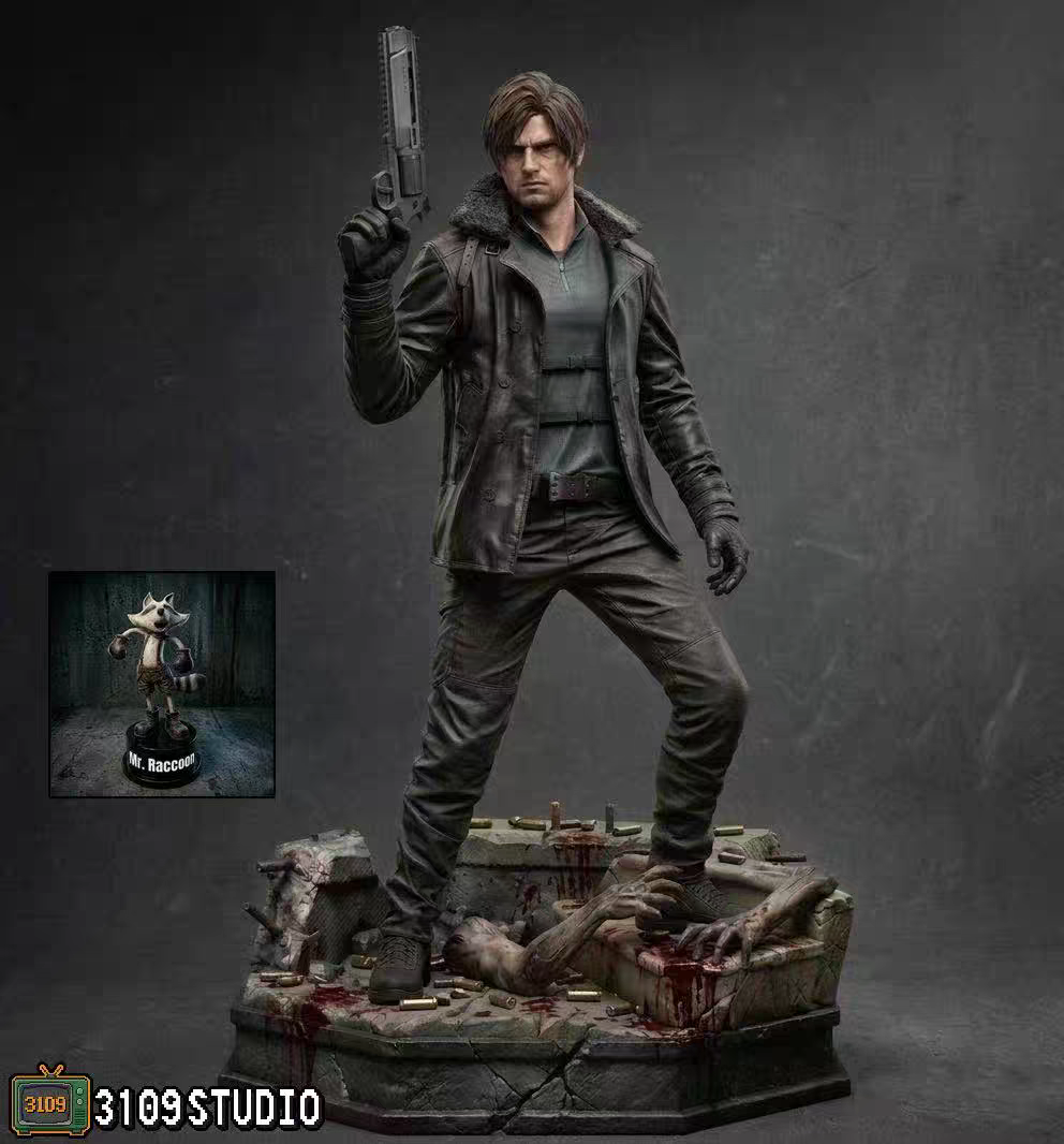 Pre Order Resident Evil 9 Leon Kennedy e mr. Racoon Resin 1/4 – 3109 Studio Limited Edition