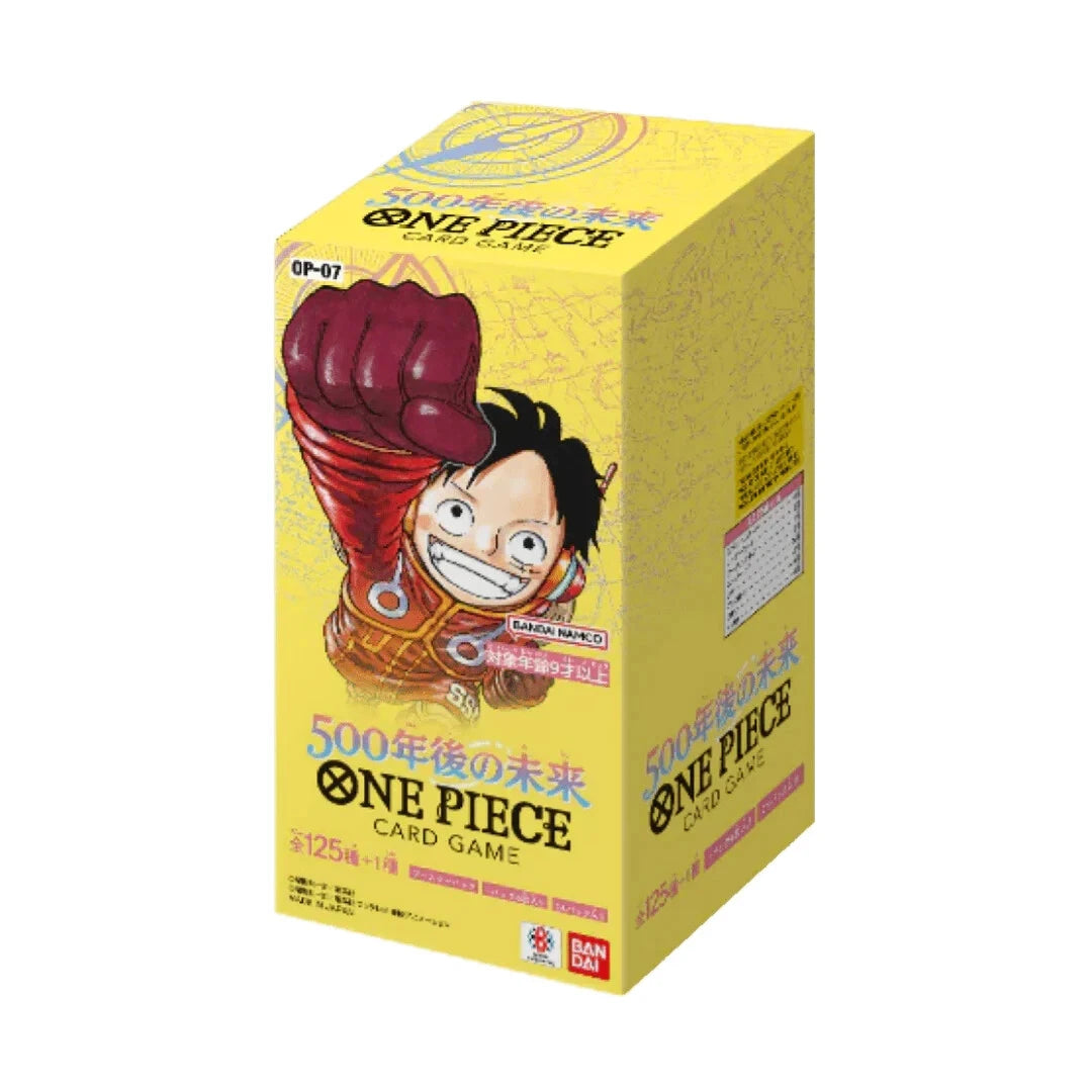 One Piece Card Game OP-07 500 Years in the Future Booster Box Japanese Edition Brand New Sealed – Vista laterale